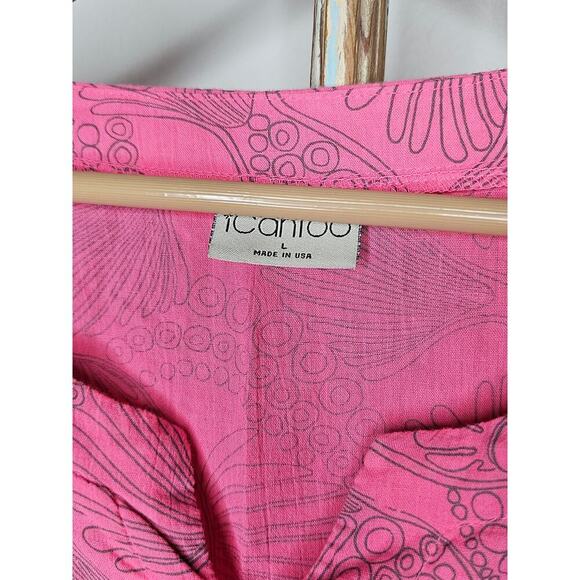 Icantoo Pink Lightweight Tunic with abstract doodle design size Large - Picture 7 of 10
